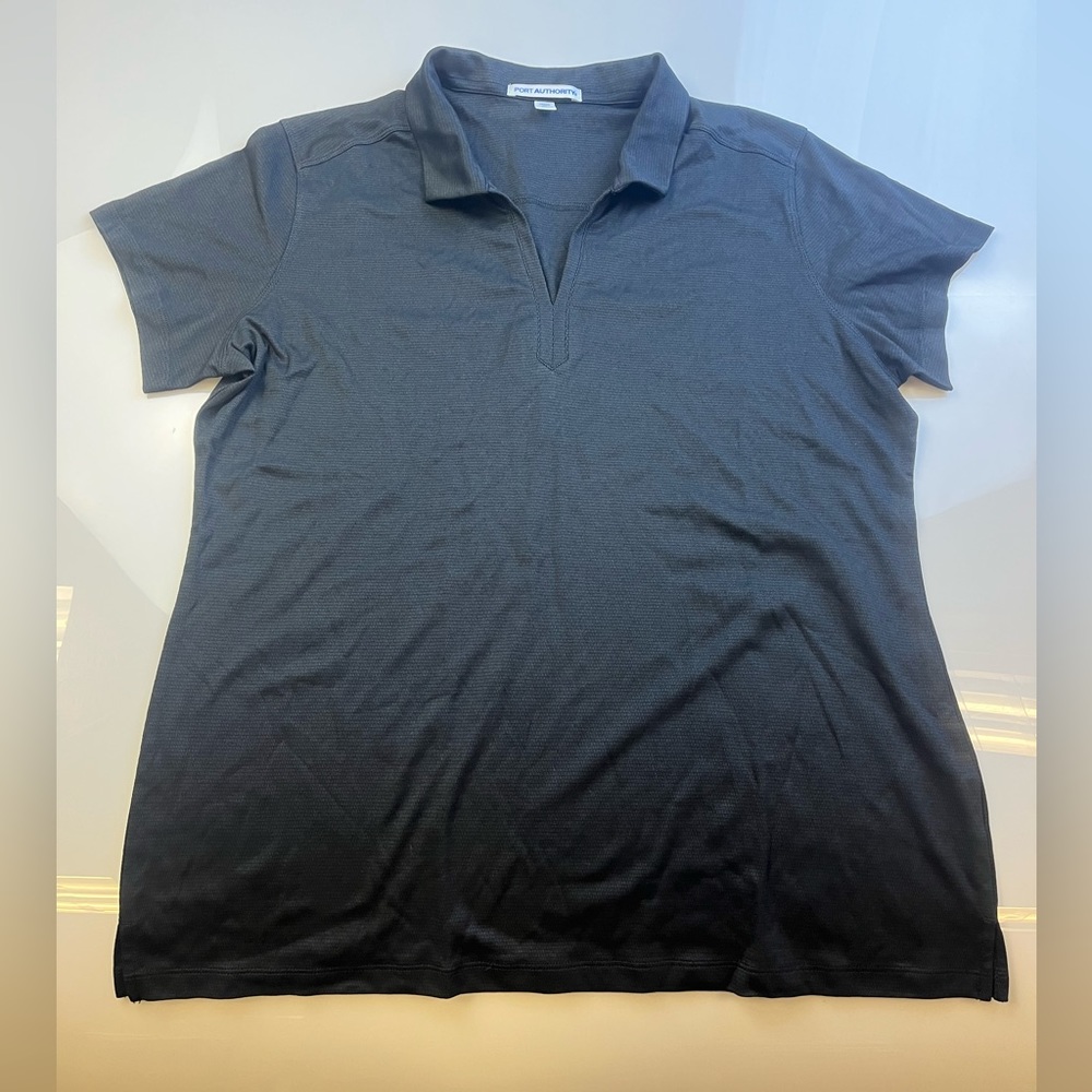 Port Authority black quick dry polo for women R68